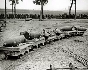 British 15-inch shells in transit, Western Front, WW1
