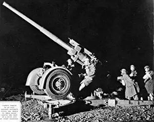 Exercises Prints: British 3. 7-inch Anti-Aircraft Gun; Second World War, 1940