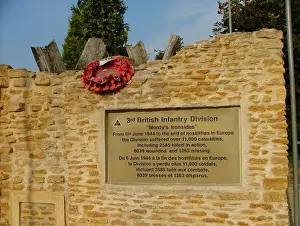 Success Prints: British 3rd Infantry Division Plaque Sannerville Normandy