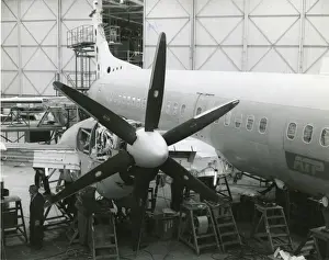 Towed Prints: British Aerospace ATP is towed into Final Assembly hangar