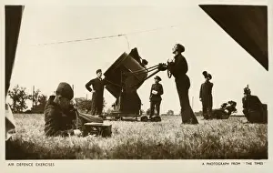 Searchlight Prints: British Air Defence Exercises - Searchlight operators