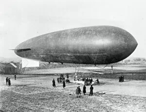 Air Ship Gallery: British airship Beta at Firminy, France, WW1