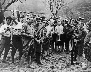 British and American soldiers, Western Front, WW1