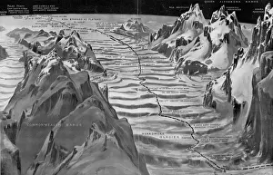 Climb Prints: British Antarctic Expedition Route over the Beardmore Glacie