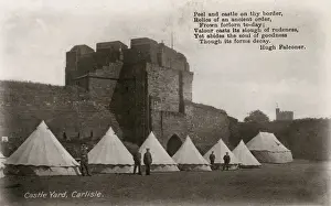 Falconer Prints: British Army camp in the Castle Yard, Carlisle Castle