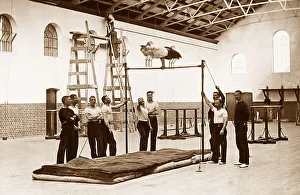 Gymnastics Prints: British Army gymnasium at Aldershot