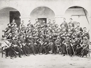 Covering Prints: British army in India - NC officers 77th Regiment, 1860s