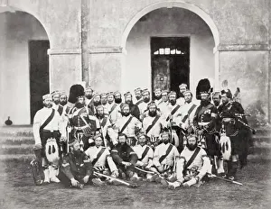 Instrument Prints: British army in India - NC officers 93rd Highlanders 1864