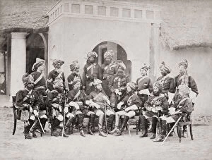 British army India, officers of 12th Bengal Cavalry 1871