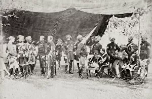 Lancers Collection: British army in India - officers of the 19th Bengal Lancers