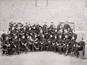 Hussars Prints: British army in India - officers of the 4th Hussars, 1869