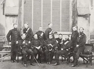 60th Prints: British army in India, officers of the 60th rifles, 1868