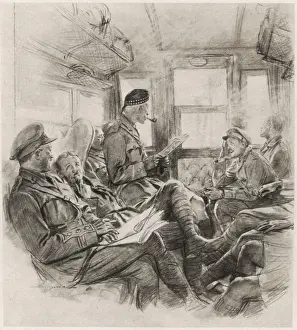 British army officers travelling to the French battlefront