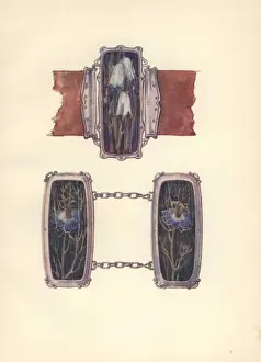 Holme Prints: British art nouveau buckle in wrought silver