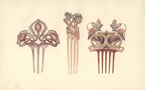 Allen Gallery: British art nouveau hair combs by BJ Barrie