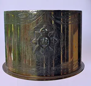 Howitzer Prints: British Artillery Howitzer shell case - Badge of Devonshires