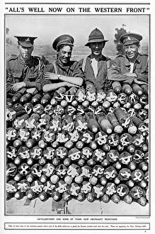 Shells Gallery: British artillery men with shells, WW1