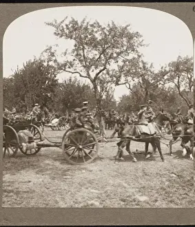 British Artillery Moving