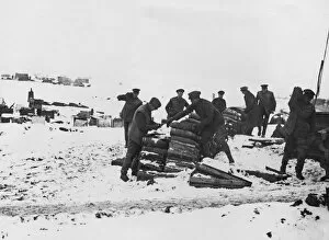 British artillerymen sorting shells, Western Front, WW1