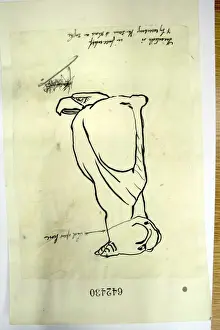 Upside Prints: British bulldog with Bow, Bow, Bow around his neck