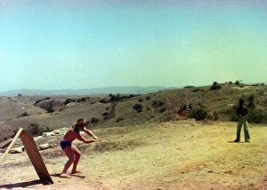 Images Dated 19th July 2016: British Caribbean and white men playing cricket in Oman