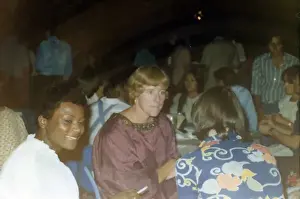 Function Prints: British Caribbean woman at a function in Oman