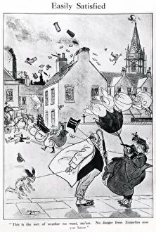 British cartoon, Easily Satisfied, WW1