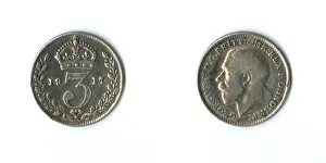 Pence Prints: British coin, George V silver three penny bit