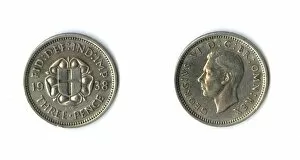 Coin Gallery: British coin, George VI silver threepenny bit