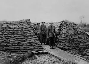 Sandbags Prints: British communication trench, Western Front, WW1