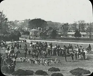 Pastoral Prints: British Country Scene - Meet of the fox hounds