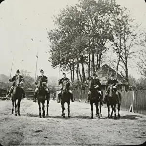 Pastoral Prints: British Country Scene - Five men on horses