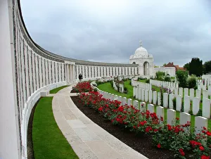 Headstones Prints: British CWGC Cemetery Tyne Cot, Passchendaele, Belgium