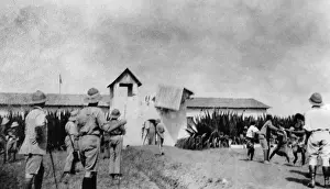 Cameroon Prints: British demolishing Fort Dschang, Cameroon, Africa, WW1