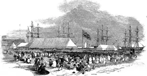 Gravesend Prints: British Emigrants at Gravesend, Kent, 1850