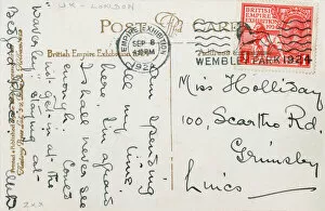 Post Gallery: The British Empire Exhibition - Postcard back