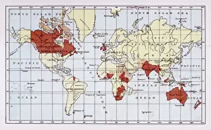 Extent Prints: British Empire Map 1880