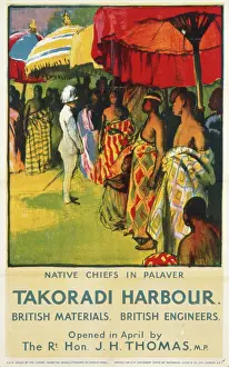 Meeting Prints: British Empire Marketing Board poster - Takoradi Harbour