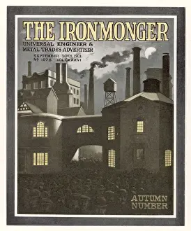 Ironmonger Prints: British factory exterior, Ironmonger Magazine cover