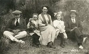 Images Dated 12th August 2019: British Family Group pose for a photo