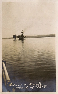 British Fleet - 4th Battle Squadron - Firing a 13.5 single British Fleet - 4th Battle Squadron - Firing a 13.5 single