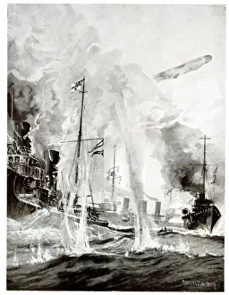 British and German destroyers, Heligoland Bight, WW1