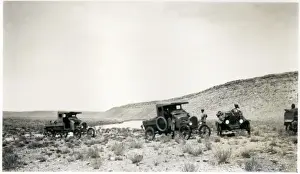 Scrub Prints: British ground support convoy in desert, Middle East