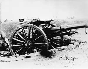 British gun on the Western Front, WW1