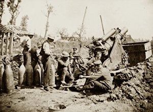 British gunners take a break during bombardment of Zonnebeke British gunners take a break during bombardment of Zonnebeke