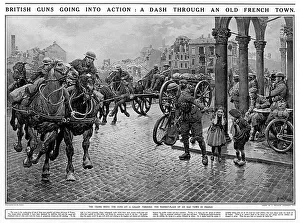 Shell Collection: British Guns dash through French town