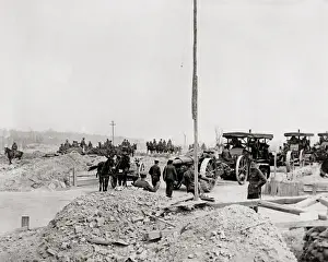 Tractors Prints: British guns moving up to Front, WW1