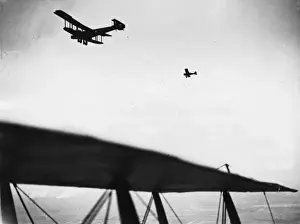 British Handley Page bomber and Bristol fighter