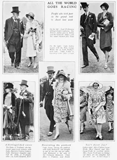 Ascot Prints: British High society personalities at the Ascot Races, 1927