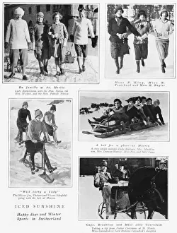 Moritz Prints: British High Society taking winter sports in Switzerland